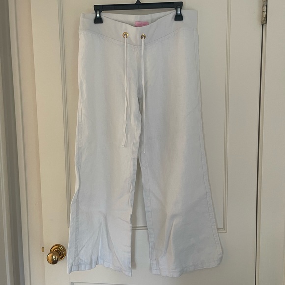 Lilly Pulitzer Pants - Lilly Pulitzer Linen Beach Pant Resort White L